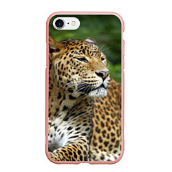 Чехол iPhone 7/8 матовый Лик леопарда, цвет: 3D-светло-розовый