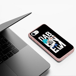 Чехол iPhone 7/8 матовый Super God Dab, цвет: 3D-светло-розовый — фото 2