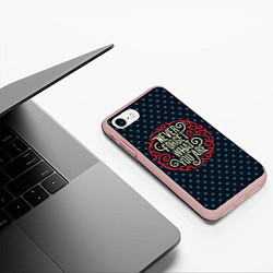 Чехол iPhone 7/8 матовый Never Forget, цвет: 3D-светло-розовый — фото 2