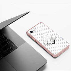 Чехол iPhone 7/8 матовый Восход солнца, цвет: 3D-светло-розовый — фото 2