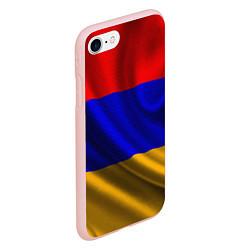 Чехол iPhone 7/8 матовый Флаг Армения, цвет: 3D-светло-розовый — фото 2