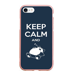 Чехол iPhone 7/8 матовый Keep Calm & Zzz