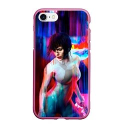 Чехол iPhone 7/8 матовый Ghost In The Shell 13, цвет: 3D-малиновый