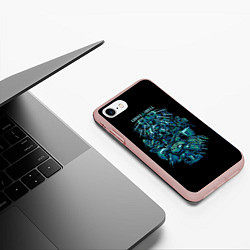 Чехол iPhone 7/8 матовый Ghost In The Shell 7, цвет: 3D-светло-розовый — фото 2