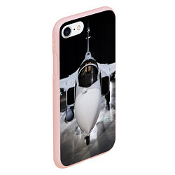 Чехол iPhone 7/8 матовый Истребитель, цвет: 3D-светло-розовый — фото 2