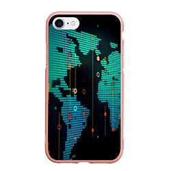 Чехол iPhone 7/8 матовый Digital world, цвет: 3D-светло-розовый