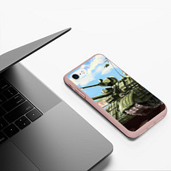 Чехол iPhone 7/8 матовый Защитники, цвет: 3D-светло-розовый — фото 2