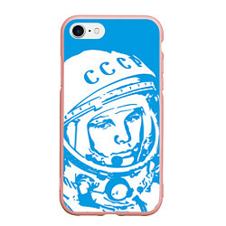 Чехол iPhone 7/8 матовый Гагарин: CCCP