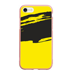 Чехол iPhone 7/8 матовый Чёрно-жёлтый
