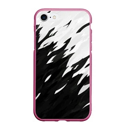 Чехол iPhone 7/8 матовый Black & white, цвет: 3D-малиновый