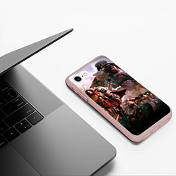 Чехол iPhone 7/8 матовый Warhammer 40k: Angelos, цвет: 3D-светло-розовый — фото 2