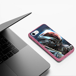 Чехол iPhone 7/8 матовый Mass Effect: Andromeda, цвет: 3D-малиновый — фото 2