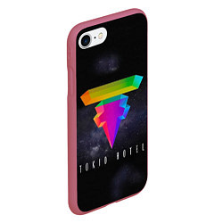 Чехол iPhone 7/8 матовый Tokio Hotel: New Symbol, цвет: 3D-малиновый — фото 2