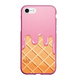 Чехол iPhone 7/8 матовый Мороженое Black Milk, цвет: 3D-малиновый