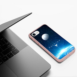 Чехол iPhone 7/8 матовый Destiny Space, цвет: 3D-светло-розовый — фото 2
