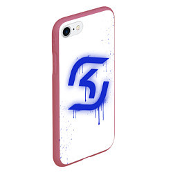 Чехол iPhone 7/8 матовый SK Gaming: White collection, цвет: 3D-малиновый — фото 2