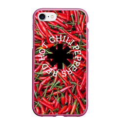 Чехол iPhone 7/8 матовый Red Hot Chili Peppers, цвет: 3D-малиновый