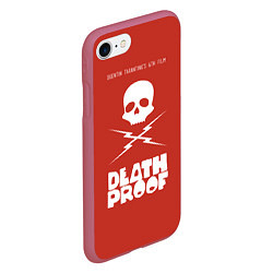 Чехол iPhone 7/8 матовый Deatch Proof Skull, цвет: 3D-малиновый — фото 2