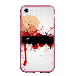 Чехол iPhone 7/8 матовый Кровавый рассвет, цвет: 3D-малиновый