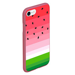 Чехол iPhone 7/8 матовый Арбузик, цвет: 3D-малиновый — фото 2