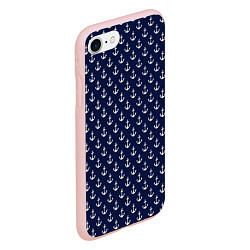 Чехол iPhone 7/8 матовый Морские якоря, цвет: 3D-светло-розовый — фото 2