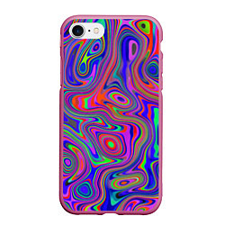 Чехол iPhone 7/8 матовый Цветная текстура 5, цвет: 3D-малиновый