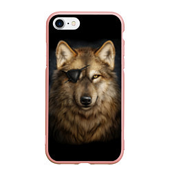 Чехол iPhone 7/8 матовый Морской волк, цвет: 3D-светло-розовый