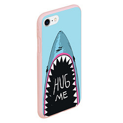 Чехол iPhone 7/8 матовый Shark: Hug me, цвет: 3D-светло-розовый — фото 2
