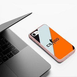 Чехол iPhone 7/8 матовый CS:GO Asiimov Lines, цвет: 3D-светло-розовый — фото 2