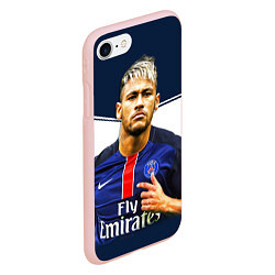 Чехол iPhone 7/8 матовый Neymar: Fly Emirates, цвет: 3D-светло-розовый — фото 2