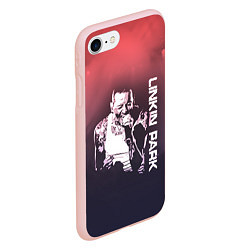 Чехол iPhone 7/8 матовый Linkin Park Честер, цвет: 3D-светло-розовый — фото 2