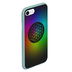 Чехол iPhone 7/8 матовый Coldplay Colour цвета 3D-мятный — фото 2
