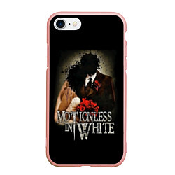 Чехол iPhone 7/8 матовый Motionless in White: Love, цвет: 3D-светло-розовый