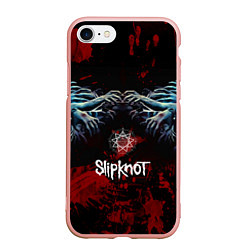 Чехол iPhone 7/8 матовый Slipknot руки зомби