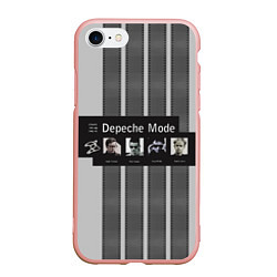 Чехол iPhone 7/8 матовый Группа Depeche Mode, цвет: 3D-светло-розовый