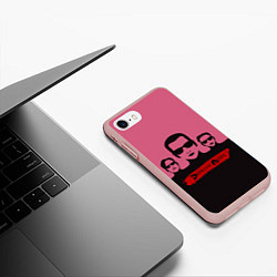 Чехол iPhone 7/8 матовый Группа Depeche Mode, цвет: 3D-светло-розовый — фото 2