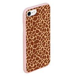 Чехол iPhone 7/8 матовый Жираф, цвет: 3D-светло-розовый — фото 2
