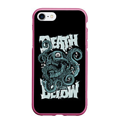 Чехол iPhone 7/8 матовый Death from Below, цвет: 3D-малиновый