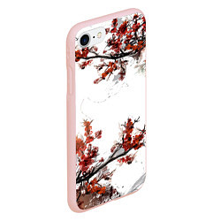 Чехол iPhone 7/8 матовый САКУРА, цвет: 3D-светло-розовый — фото 2
