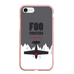 Чехол iPhone 7/8 матовый Foo Fighters: Learn to fly, цвет: 3D-светло-розовый