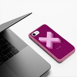 Чехол iPhone 7/8 матовый The XX: Purple, цвет: 3D-малиновый — фото 2