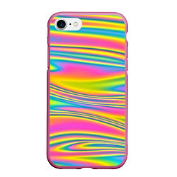 Чехол iPhone 7/8 матовый Абстрактные разводы цвета, цвет: 3D-малиновый
