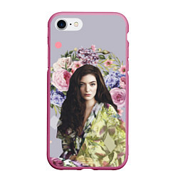 Чехол iPhone 7/8 матовый Lorde Floral, цвет: 3D-малиновый