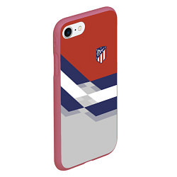 Чехол iPhone 7/8 матовый Atletico FC: Grey style, цвет: 3D-малиновый — фото 2