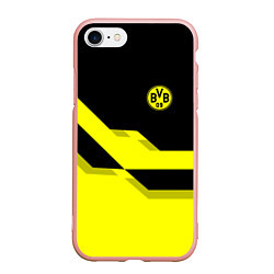 Чехол iPhone 7/8 матовый BVB FC: Yellow style, цвет: 3D-светло-розовый