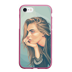 Чехол iPhone 7/8 матовый Cara Delevingne 3