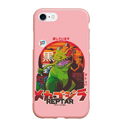Чехол iPhone 7/8 матовый Godzilla Reptar, цвет: 3D-светло-розовый