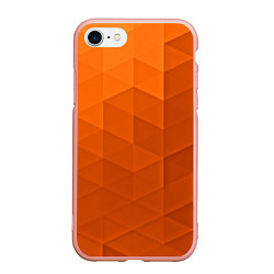 Чехол iPhone 7/8 матовый Orange abstraction, цвет: 3D-светло-розовый