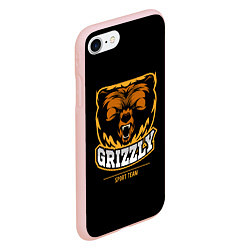 Чехол iPhone 7/8 матовый GTIZZLY(sport team), цвет: 3D-светло-розовый — фото 2