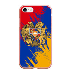 Чехол iPhone 7/8 матовый Герб и флаг Армении